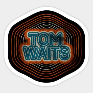 tom waits line Sticker